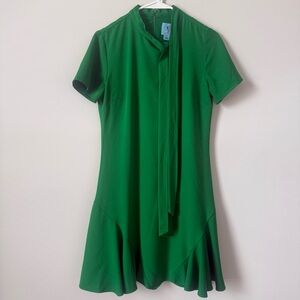 CeCe Green Vintage Vibes 40s Inspired Minimalist Midi Shift Women’s Dress